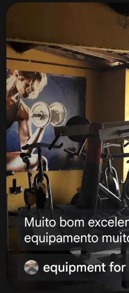 Área de treino da Academia Pegada de Aço